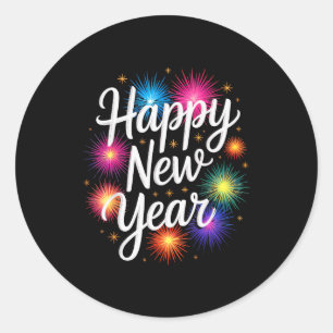 New Years Eve Party Matching Happy New Year  Classic Round Sticker