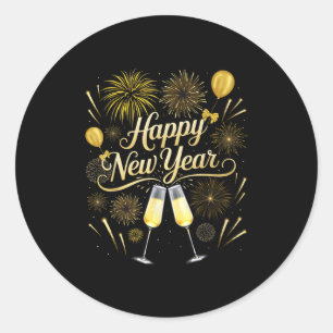 New Years Eve Party Nye Matching Family Happy New Classic Round Sticker