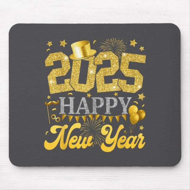 New Years Eve Party Supplies 2025 Happy New Year F Mouse Mat (Front)