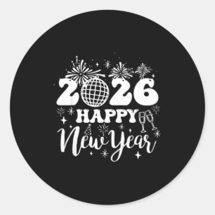 New Years Eve Party Supplies 2026 Happy New Year 2 Classic Round Sticker
