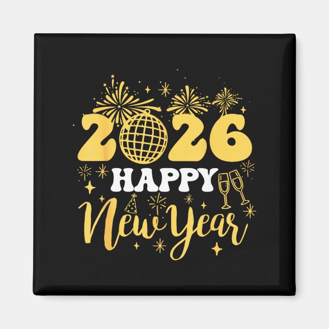 New Years Eve Party Supplies 2026 Happy New Year 2 Magnet (Front)