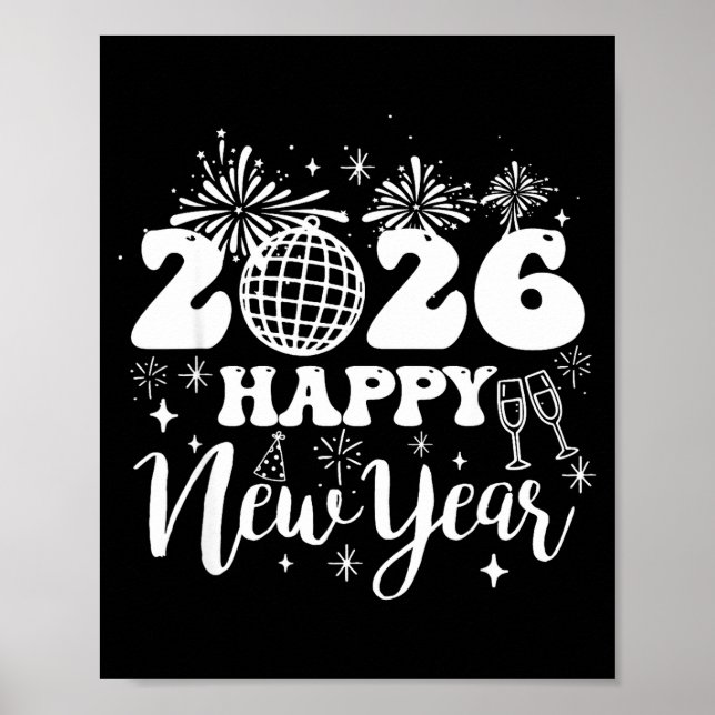 New Years Eve Party Supplies 2026 Happy New Year 2 Poster (Front)