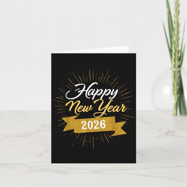 New Years Eve Party Supplies 2026 Happy New Year F Card (Front)