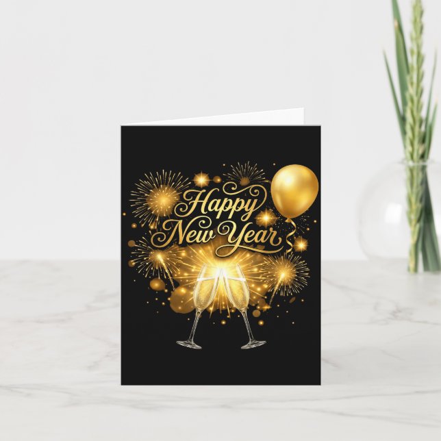 New Years Eve Party Supplies 2026 Happy New Year F Card (Front)