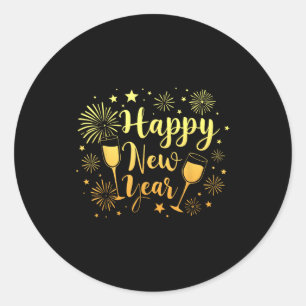 New Years Eve Party Supplies 2026 Happy New Year F Classic Round Sticker