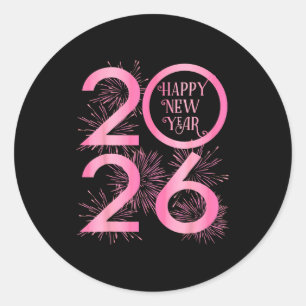 New Years Eve Party Supplies 2026 Happy New Year F Classic Round Sticker