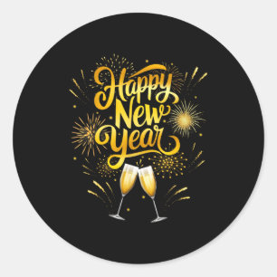 New Years Eve Party Supplies 2026 Happy New Year F Classic Round Sticker