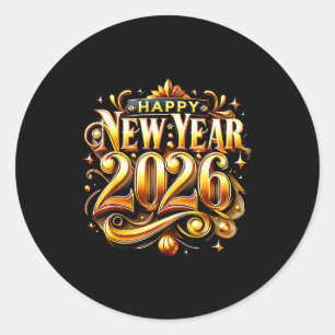 New Years Eve Party Supplies 2026 Happy New Year F Classic Round Sticker