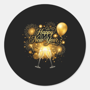 New Years Eve Party Supplies 2026 Happy New Year F Classic Round Sticker