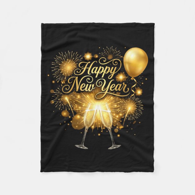 New Years Eve Party Supplies 2026 Happy New Year F Fleece Blanket (Front)