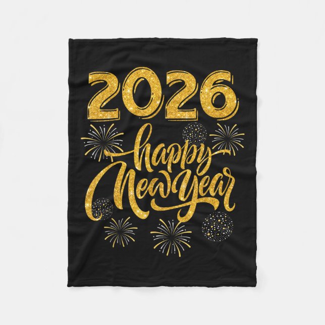 New Years Eve Party Supplies 2026 Happy New Year F Fleece Blanket (Front)