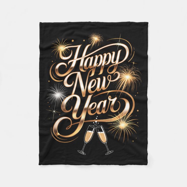 New Years Eve Party Supplies 2026 Happy New Year F Fleece Blanket (Front)