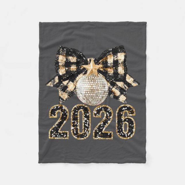New Years Eve Party Supplies 2026 Happy New Year F Fleece Blanket (Front)