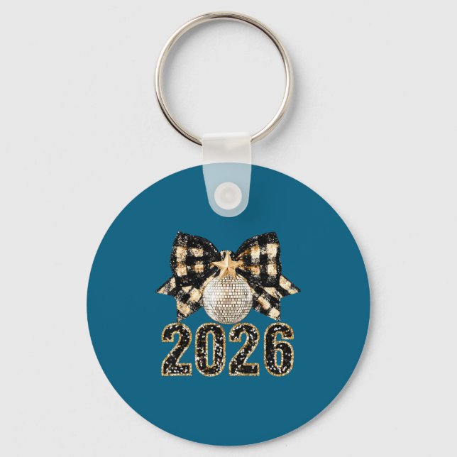New Years Eve Party Supplies 2026 Happy New Year F Key Ring (Front)
