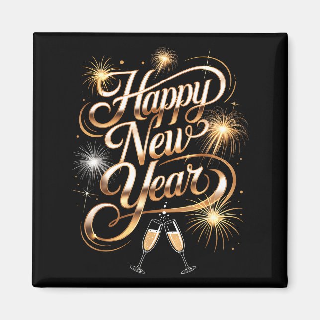 New Years Eve Party Supplies 2026 Happy New Year F Magnet (Front)