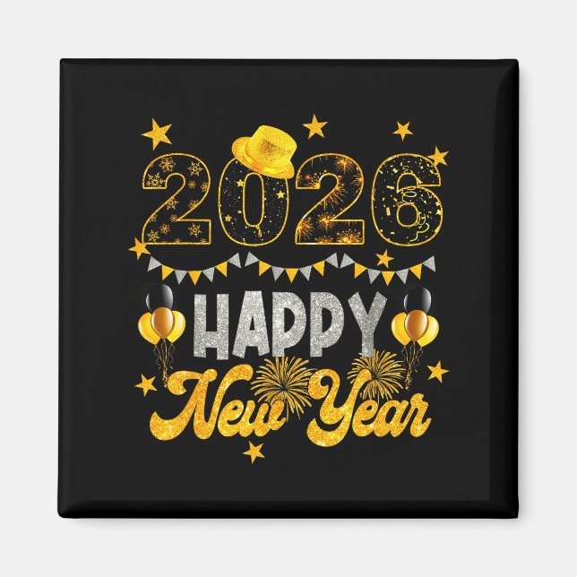 New Years Eve Party Supplies 2026 Happy New Year F Magnet (Front)