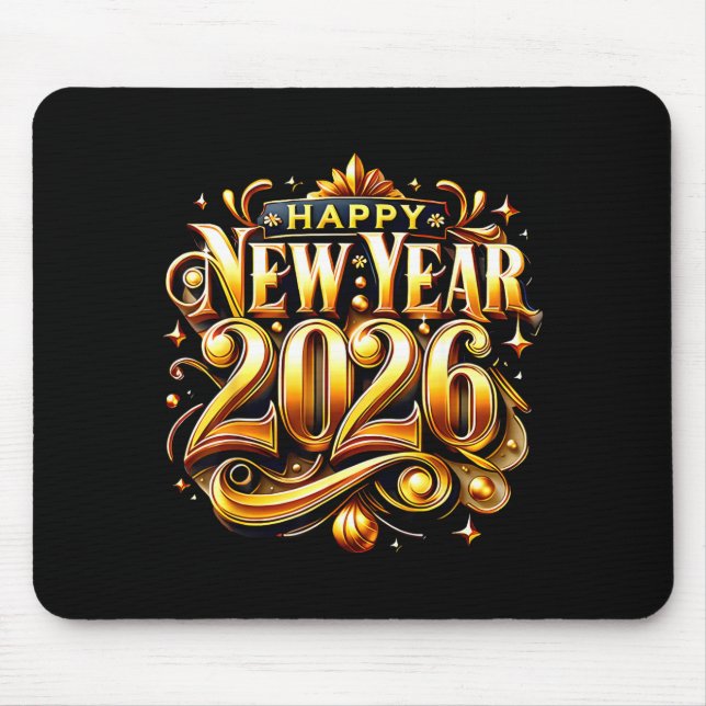 New Years Eve Party Supplies 2026 Happy New Year F Mouse Mat (Front)