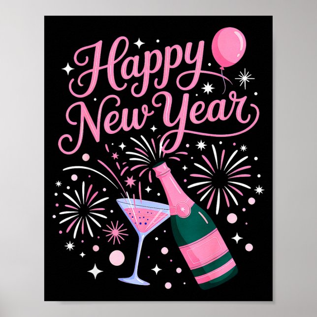New Years Eve Party Supplies 2026 Happy New Year F Poster (Front)