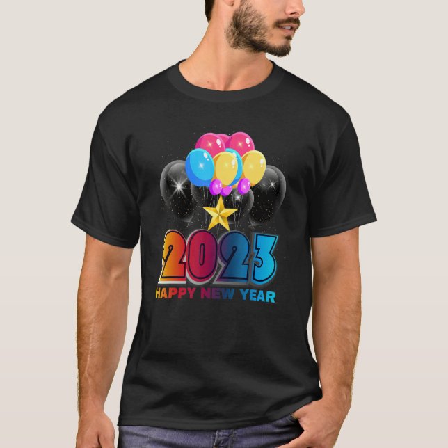 New Years Eve Party Supplies Kids NYE 2023 Happy N T-Shirt (Front)