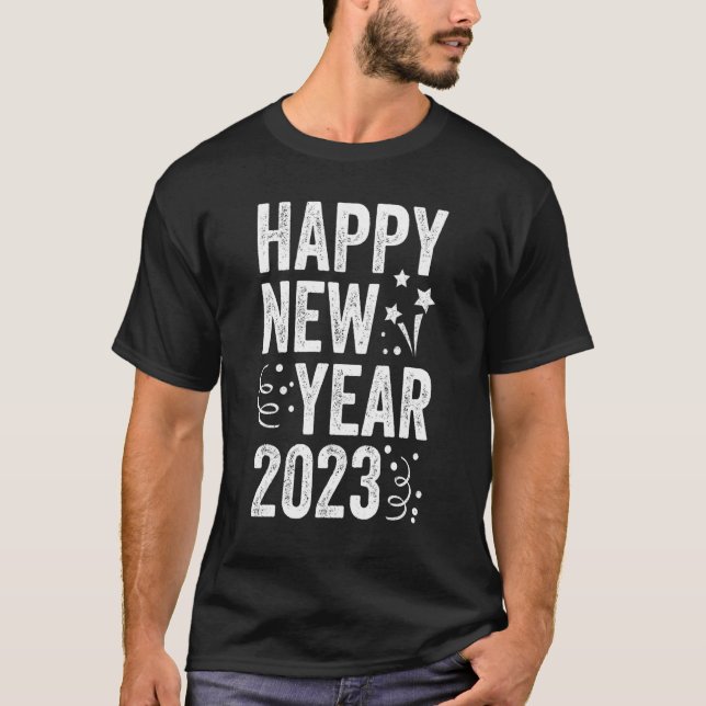 New Years Eve Party Supplies Kids NYE 2023 Happy N T-Shirt (Front)