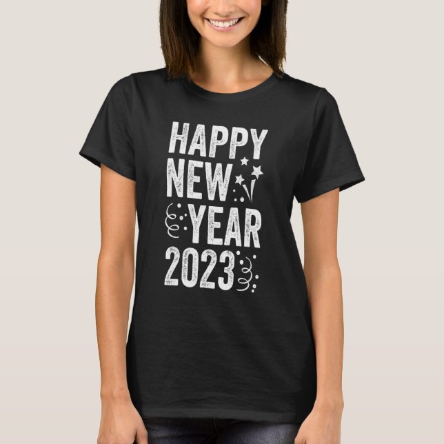 New Years Eve Party Supplies Kids NYE 2023 Happy N T-Shirt (Front)