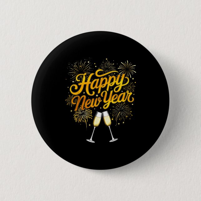 New Years Eve Party Supplies Nye 2026 Happy New Ye 6 Cm Round Badge (Front)