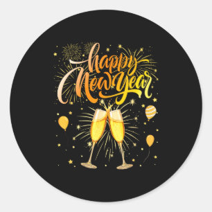 New Years Eve Party Supplies Nye Matching Happy Ne Classic Round Sticker
