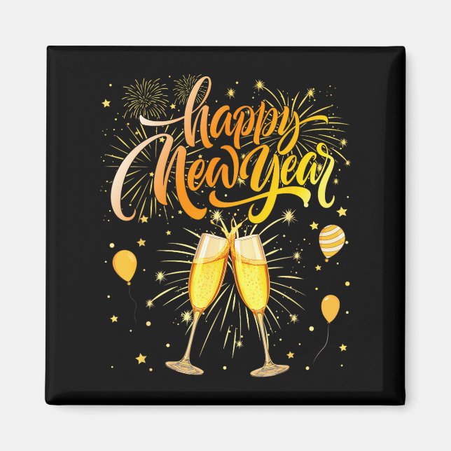 New Years Eve Party Supplies Nye Matching Happy Ne Magnet (Front)