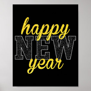 New Years Eve Party Supplies Nye Matching Happy Ne Poster