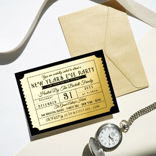 New Year's Eve Party Ticket Real