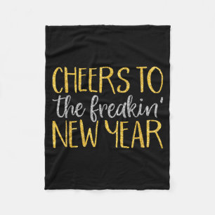 New Years Eve Shirt For Women Men Funny Happy New  Fleece Blanket