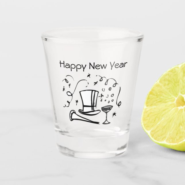 New Years Eve Shot Glass (Front)