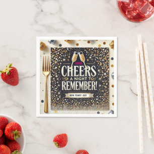 New Years Eve Standard Cocktail Napkin