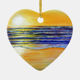 New Year's Eve Sunset Ceramic Tree Decoration