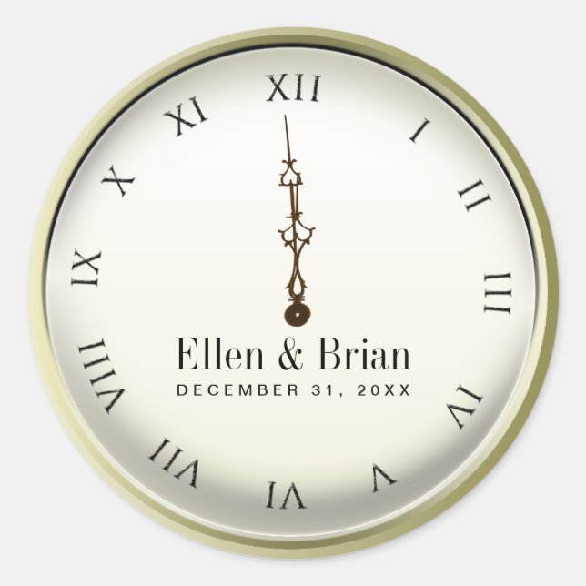 New Year's Eve Wedding Stickers (Front)