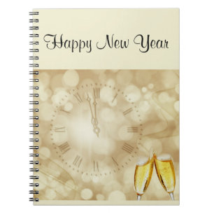 New Year's Eve with champagne glasses  Notebook