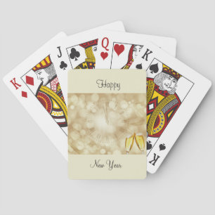 New Year's Eve with champagne glasses  Playing Cards