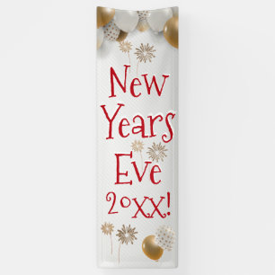 New Years Eve, Year, Sign, Gold, Banner