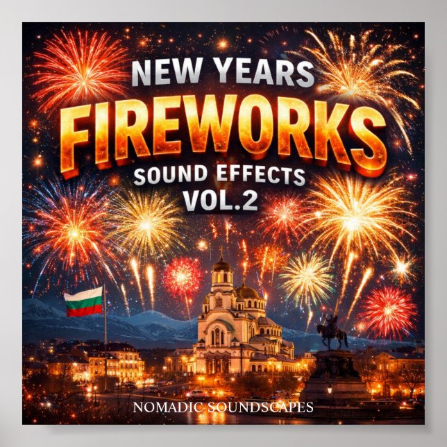 New Years Fireworks Sound Effects  Album Cover Poster (Front)