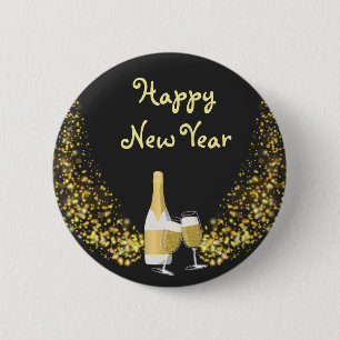 New Years Happy New Year 6 Cm Round Badge