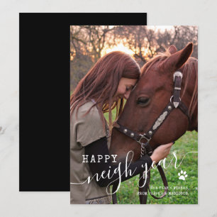 New Years Horse Photo Holiday Card