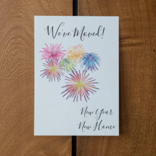 New Years Moving Announcement We've Moved Firework