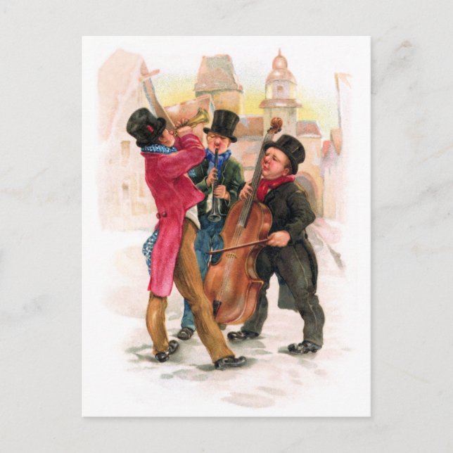 New Year's Musicians Holiday Postcard (Front)