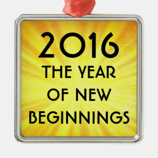 New Years New Beginnings 2016 Metal Tree Decoration