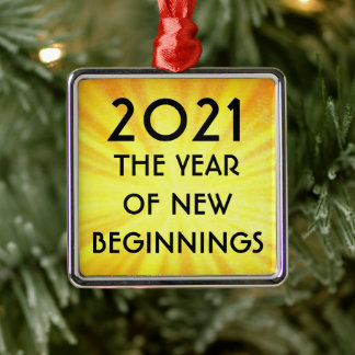 New Years New Beginnings 2021 Metal Tree Decoration