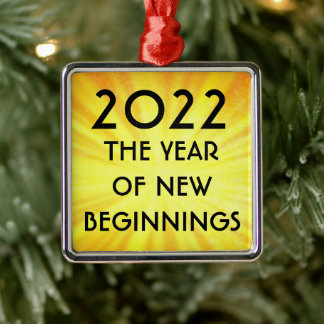 New Years New Beginnings 2022 Metal Tree Decoration