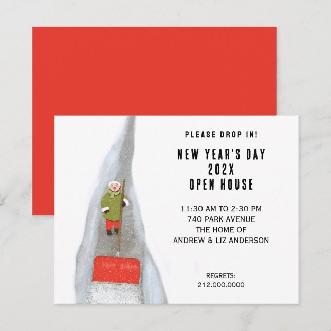 New Year's Open House Invitation (Front/Back)