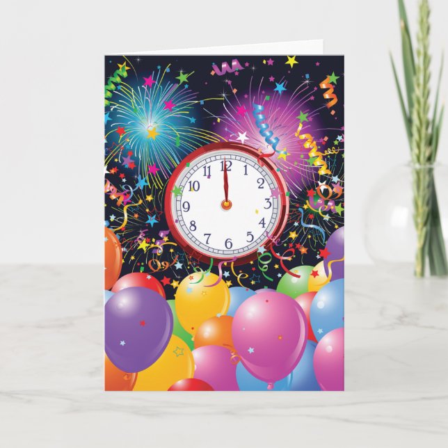New Years Party Greeting Cards (Front)