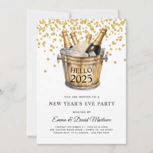 New Years Party Hello 2025 Invitation