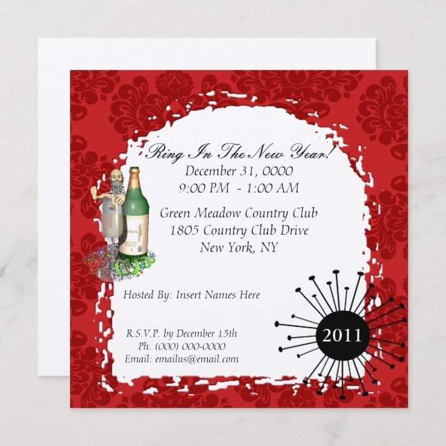 New Years Party Invitation (Front/Back)